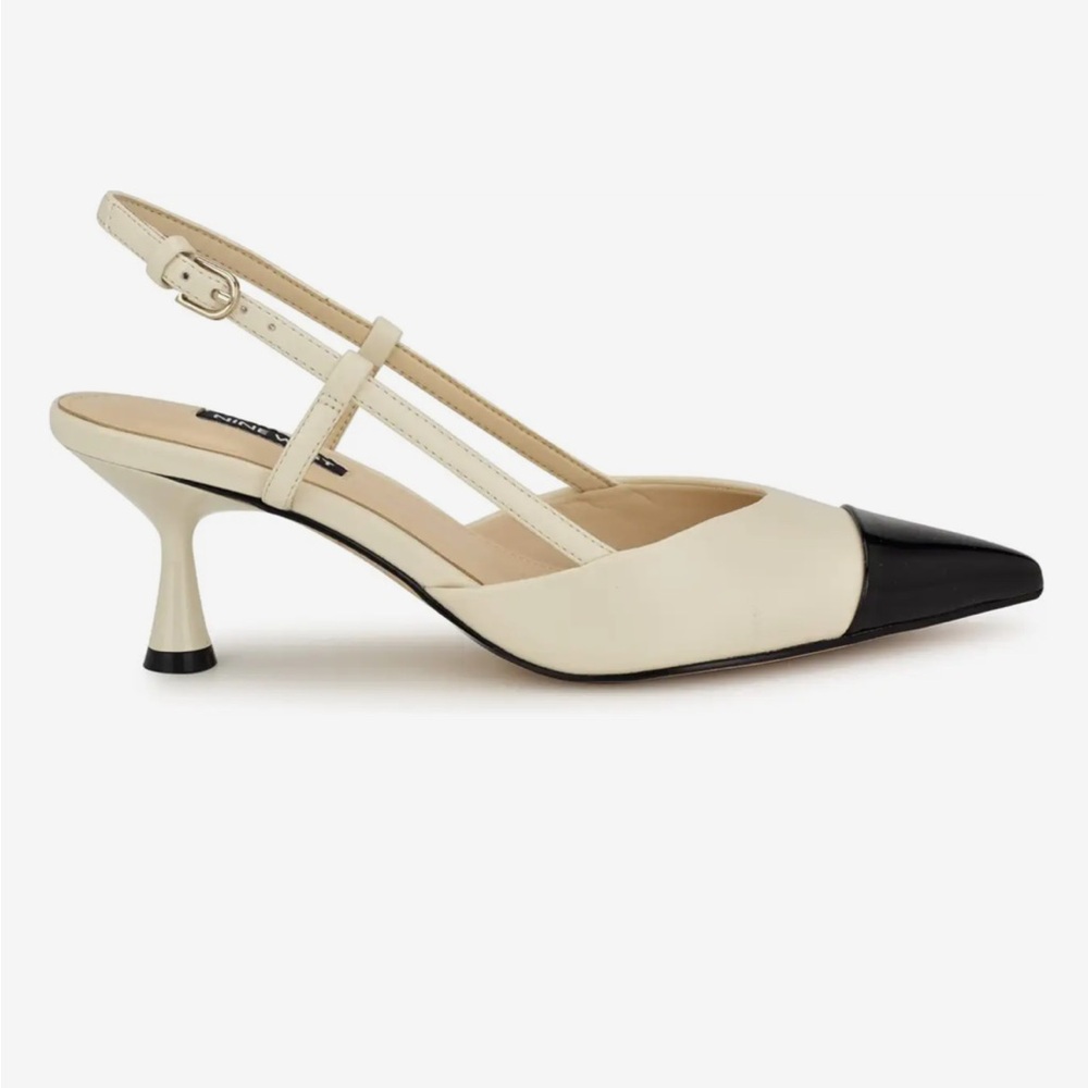 Nine West Rizzy Cap Toe Slingback Size 7 Brand New